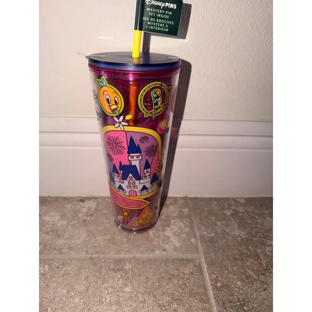 Walt Disney World x Starbucks Magic Kingdom Tumbler 24 Oz Pins NOT Included